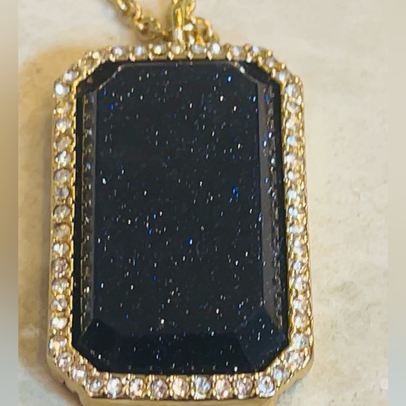 Kate Spade Night Sky Jewels Resin Pendant Neck-lace, Blue with crystals - Picture 4 of 8